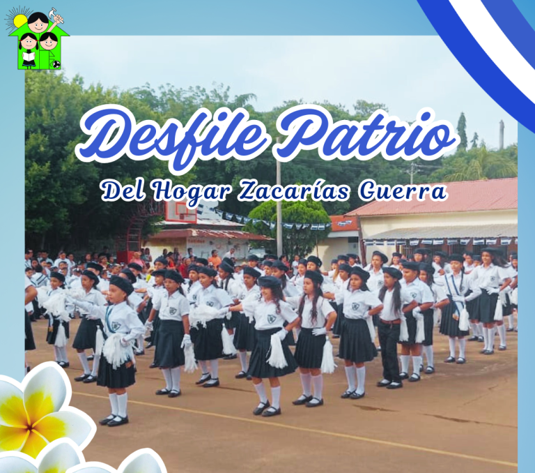 Desfile Patrio en el Hogar Zacarías Guerra